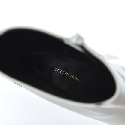 Balenciaga Calfskin Varenne BB Double Square Booties 36.5 White Gold 6 of 21
