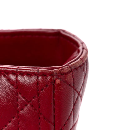 Christian Dior Lambskin Cannage Large Lady Dior Burgundy 13 of 15