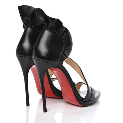 Christian Louboutin Shiny Nappa Colankle 100 Sandals 35.5 Black 4 of 9