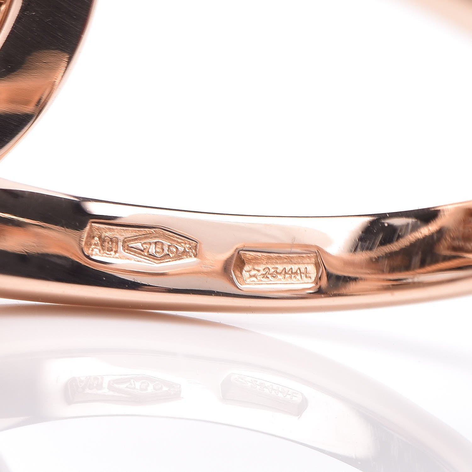 Bulgari 18K Rose Gold Mother of Pearl Diamond Divas' Dream Ring 54 6.75 6 of 7