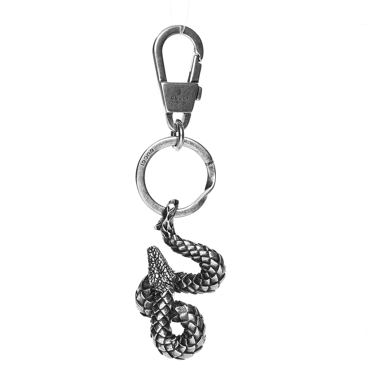 Metal Snake Key Chain Palladium