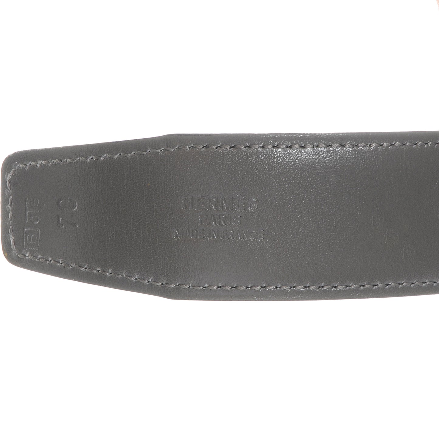 Box Reversible Polished Constance 32mm H Belt 70 Graphite Gris Pale
