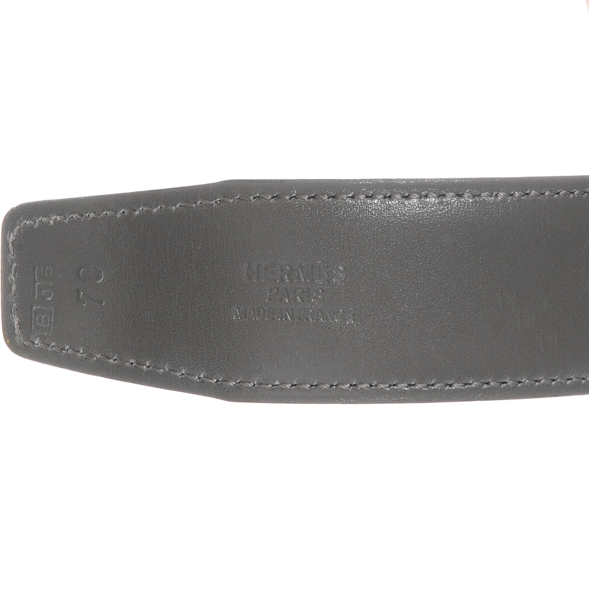 Hermes Box Reversible Polished Constance 32mm H Belt 70 Graphite Gris Pale 4 of 7