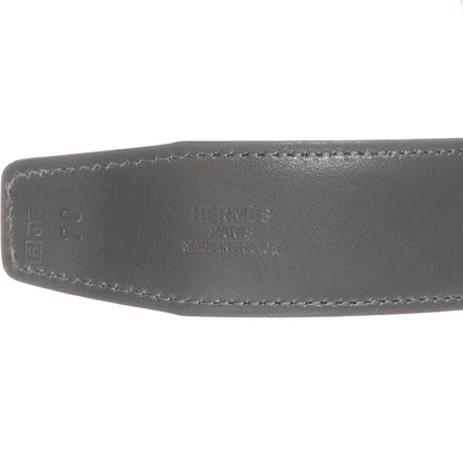 Hermes Box Reversible Polished Constance 32mm H Belt 70 Graphite Gris Pale 4 of 7