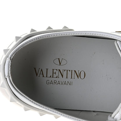 Valentino Garavani Calfskin Untitled Rockstud Sneakers 38.5 White 9 of 15