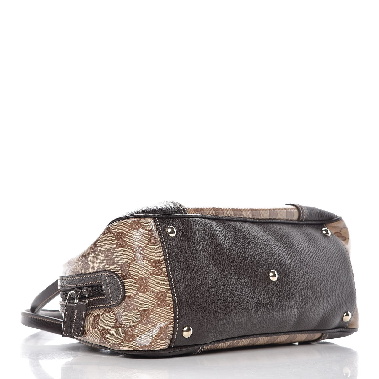 Crystal Monogram Web Princy Boston Brown