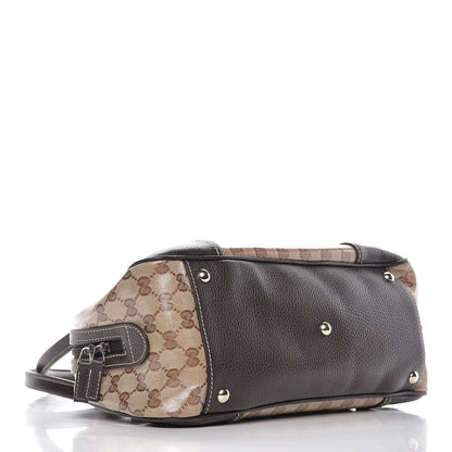 Gucci Crystal Monogram Web Princy Boston Brown 4 of 7