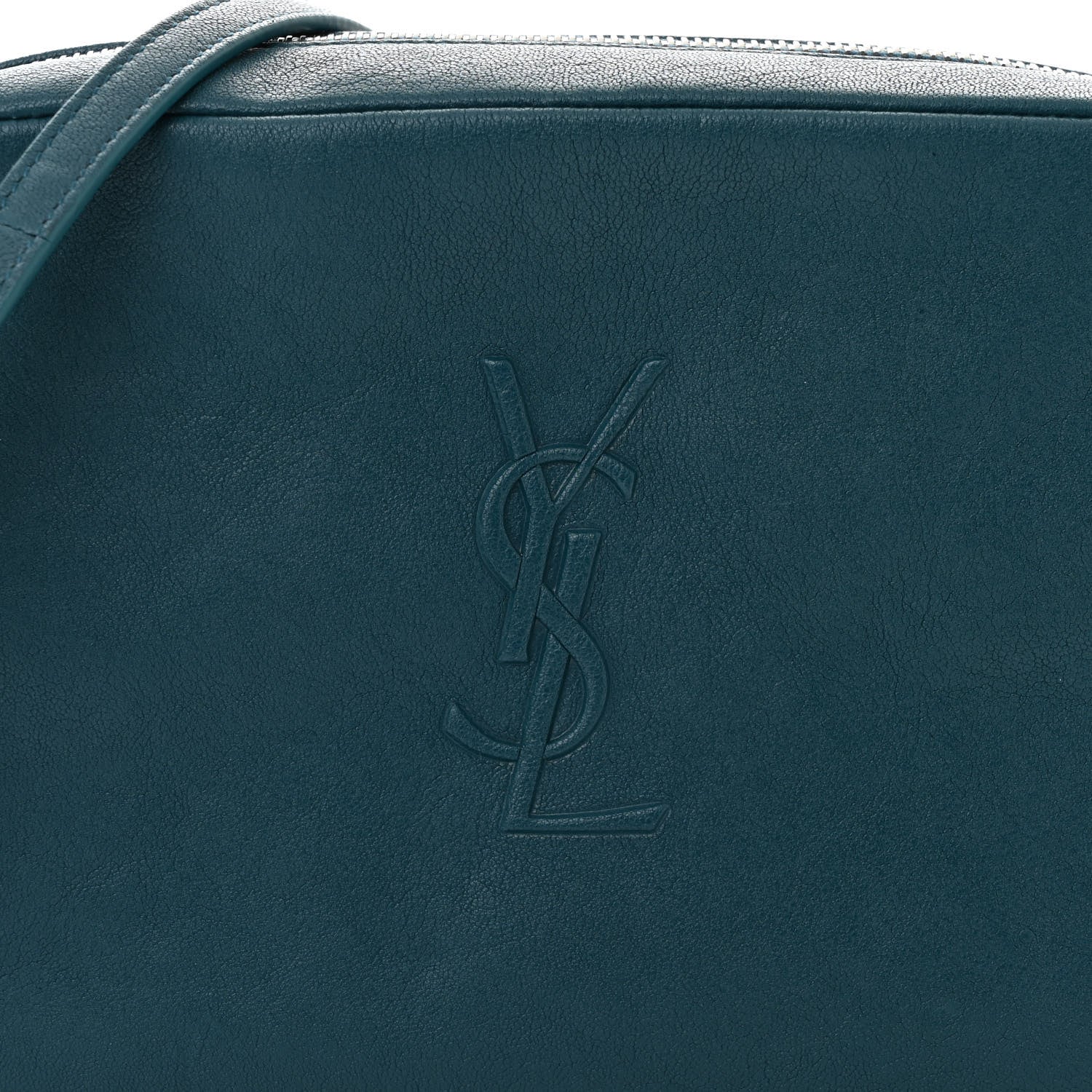 Saint Laurent Lambskin Monogram Small Lou Camera Bag Peacock 8 of 10