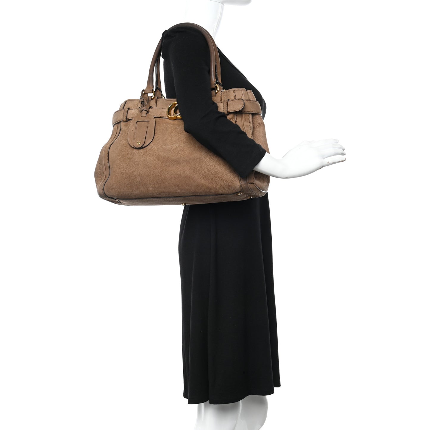 Suede Medium GG Running Tote Brown