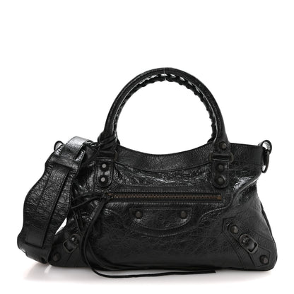 Balenciaga Agneau Arena Classic Hardware Le City First Bag Black 1 of 11