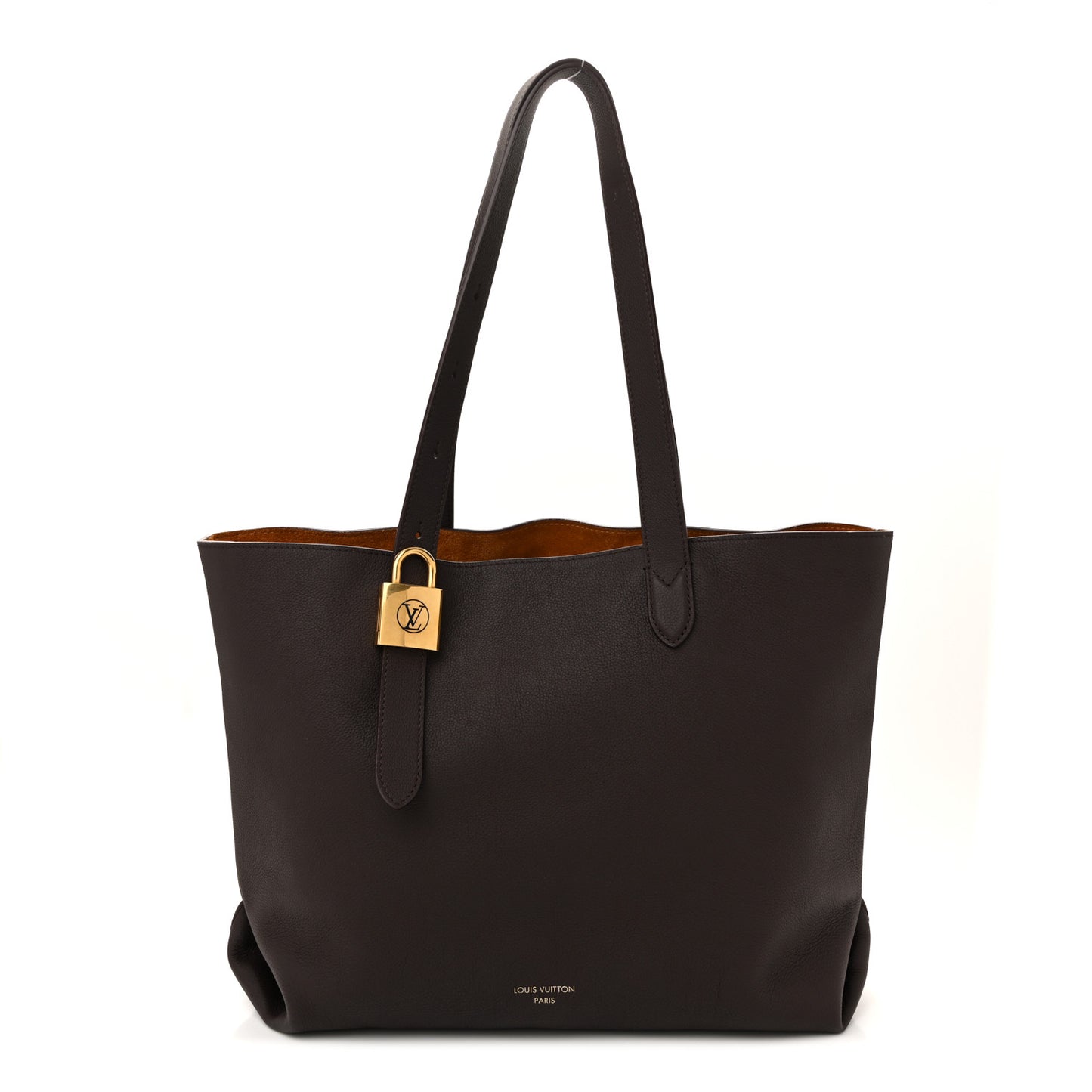 Grained Calfskin Low Key Cabas MM Chocolate