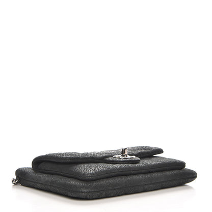 Chanel Iridescent Caviar Quilted Daily Zip Crossbody Bag Black 4 of 7