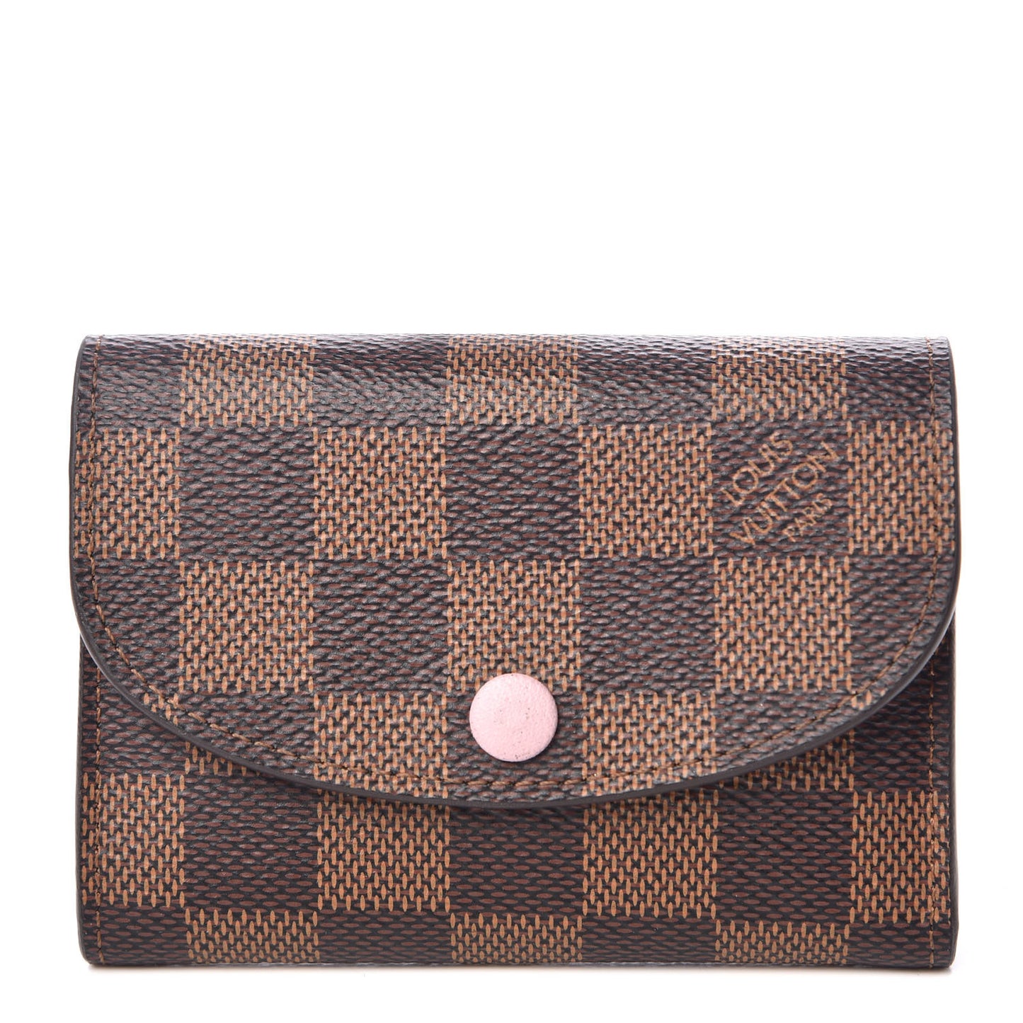 Damier Ebene Rosalie Coin Purse Rose Ballerine