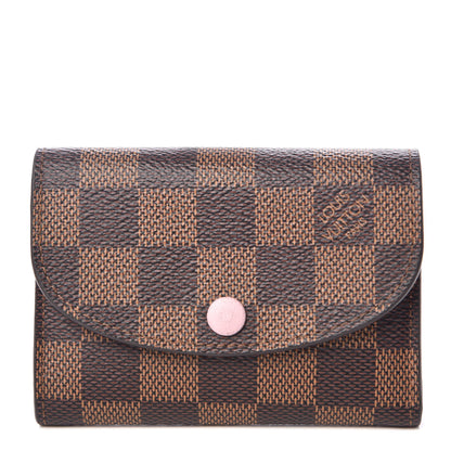 Louis Vuitton Damier Ebene Rosalie Coin Purse Rose Ballerine 1 of 11