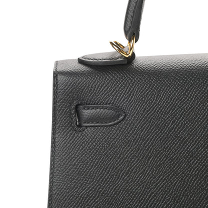 Hermes Epsom Kelly Sellier 25 Black 13 of 39