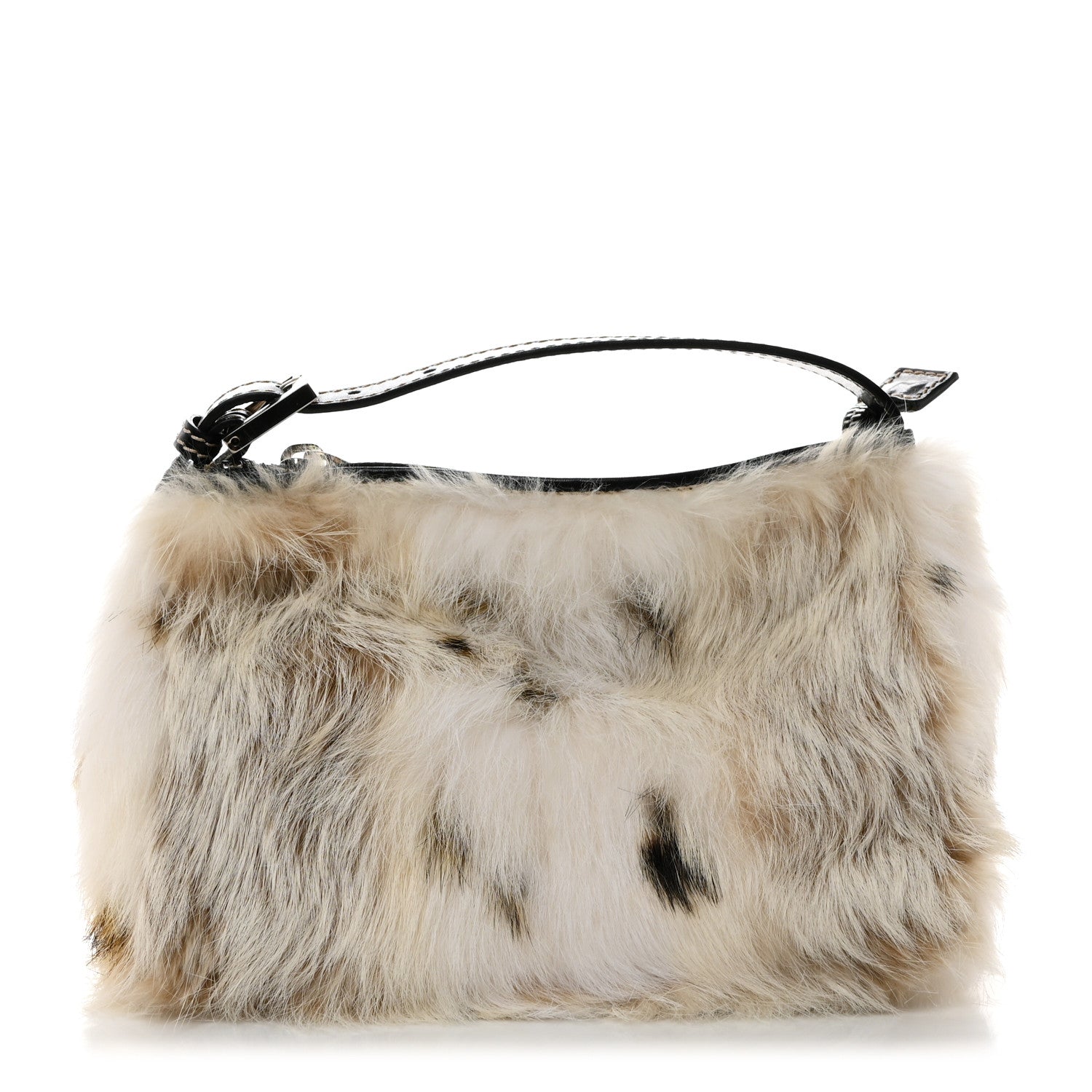 Fendi Rabbit Fur Mini Pochette White 1 of 9