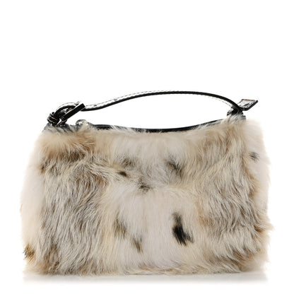 Fendi Rabbit Fur Mini Pochette White 1 of 9