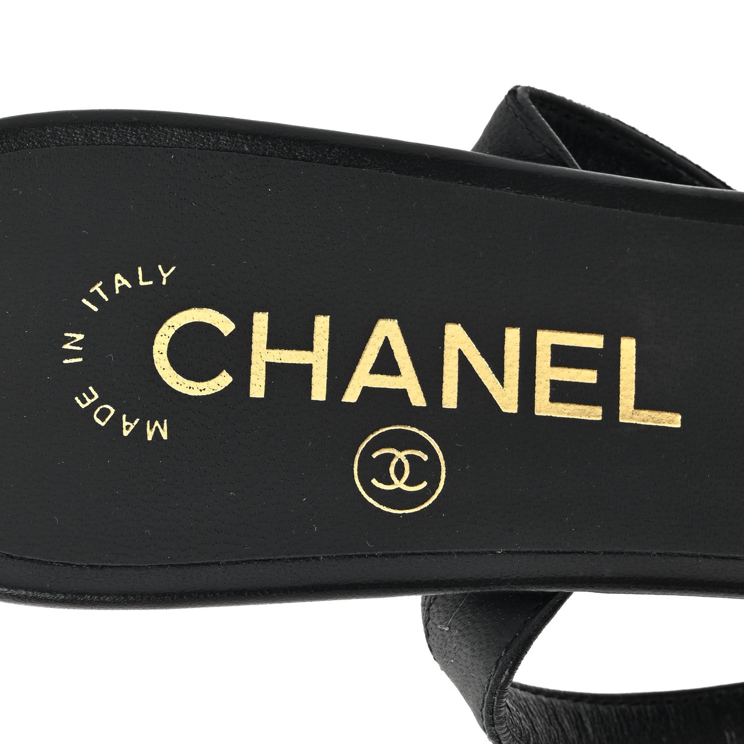 Chanel Lambskin Grosgrain Cap Toe CC Slingback Pumps 39.5 Black 7 of 9