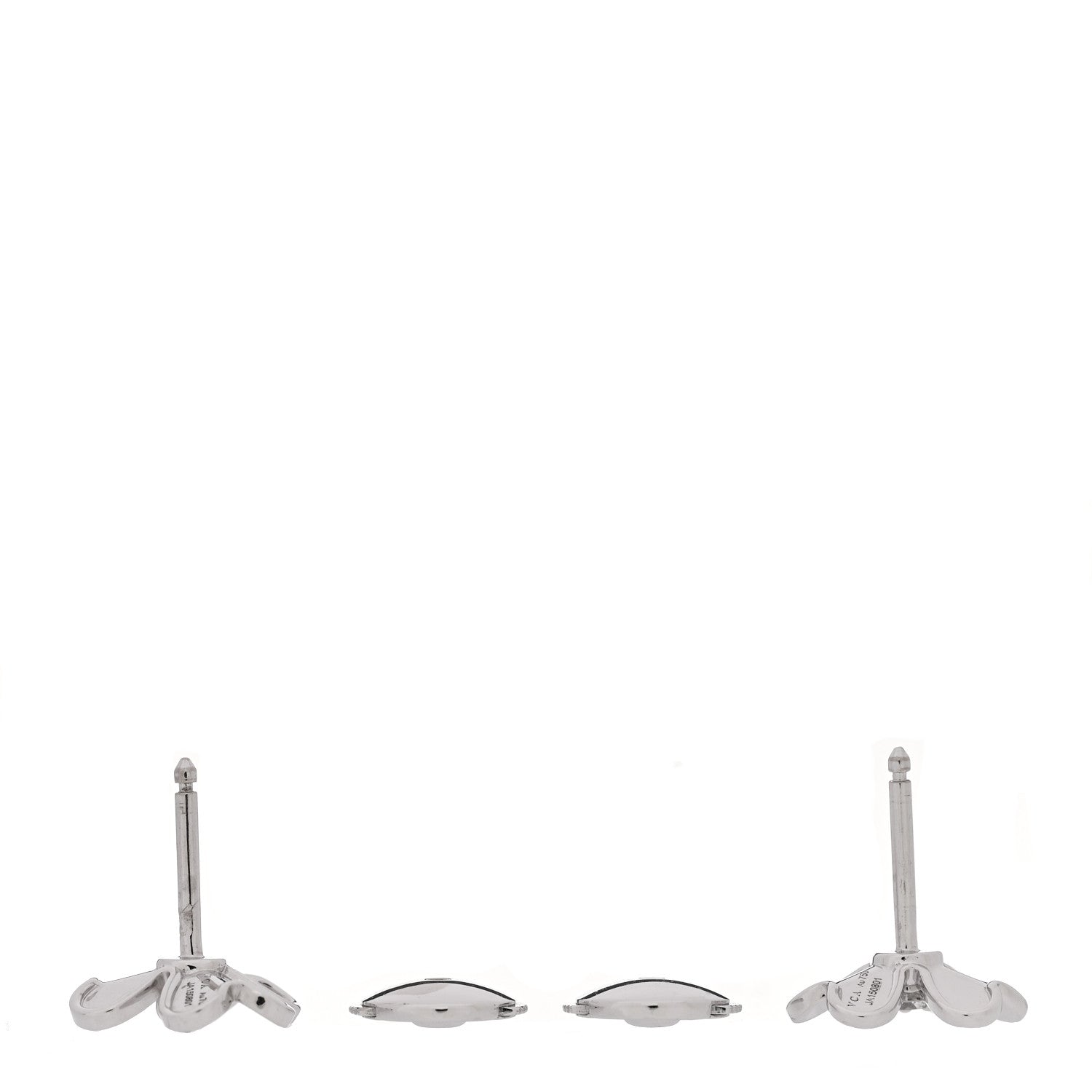 Van Cleef & Arpels 18K White Gold Diamond Mini Frivole Earrings 3 of 5