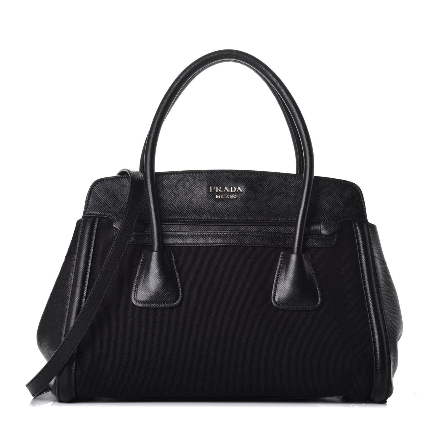 Canapa Saffiano Shoulder Bag Black