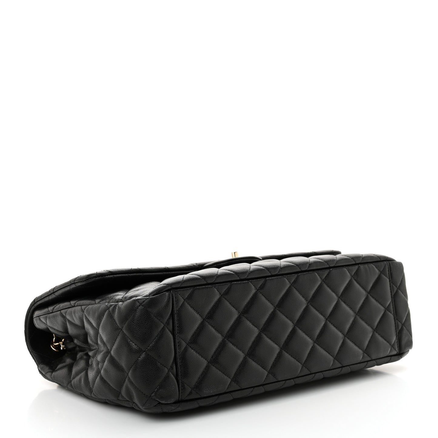 Caviar Quilted XXL Travel Flap Bag Black