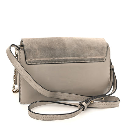 Chloe Suede Calfskin Small Faye Shoulder Bag Motty Grey 3 of 10