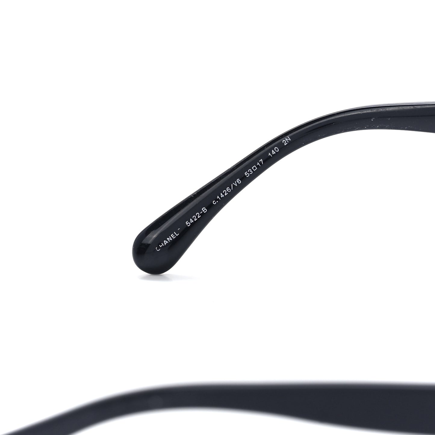 Acetate Strass Polarized Square Sunglasses 5422-B Black