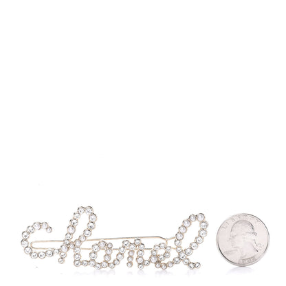 Chanel Metal Glass Swirling Pearls Hair Clip Gold 2 of 3