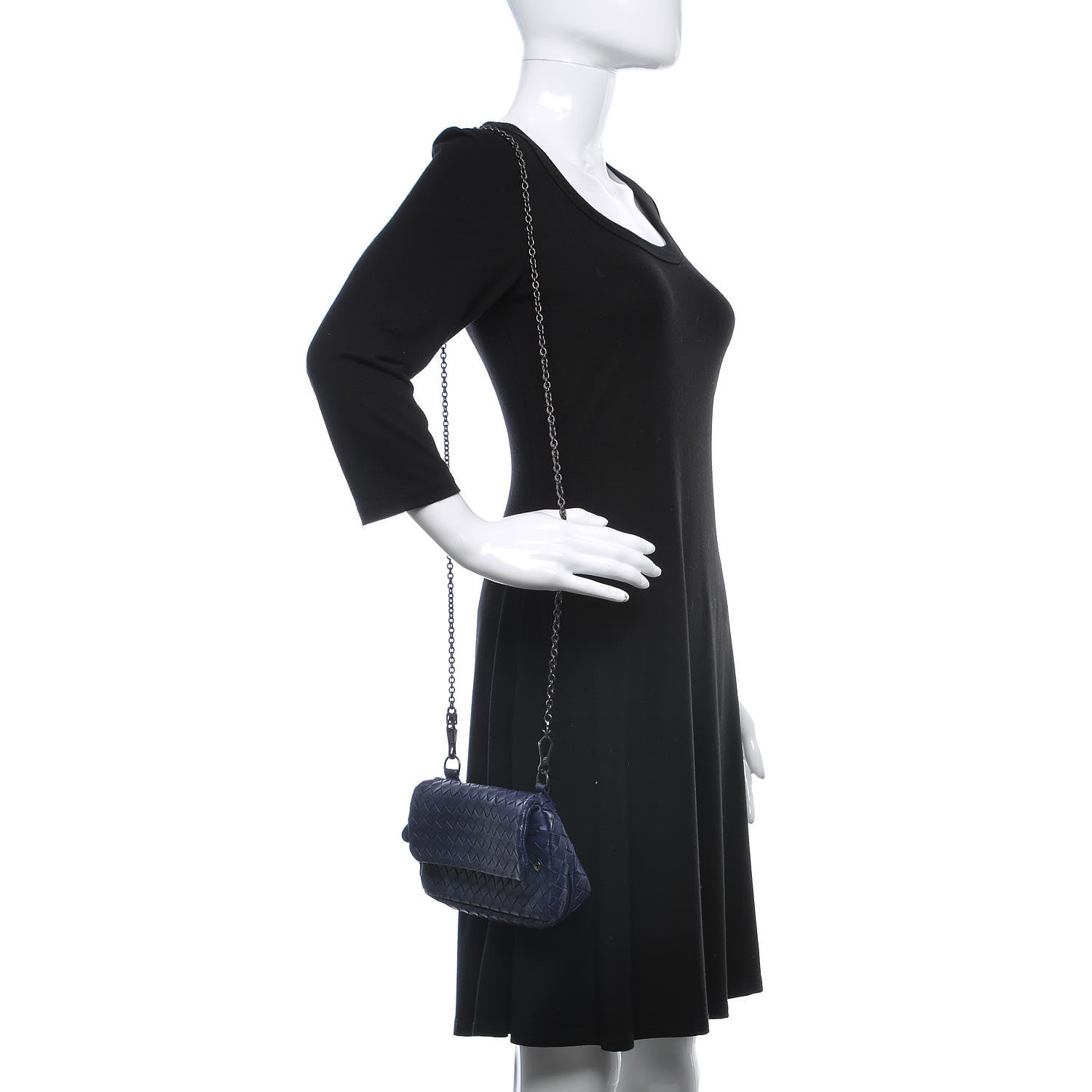 Bottega Veneta Nappa Intrecciato Mini Chain Messenger Atlantic 2 of 10