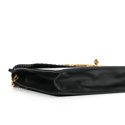 Versace Nappa Whipstitch Icon Western Chain Shoulder Bag Black 9 of 10