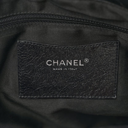 Chanel Glazed Calfskin Large On the Road Zip Tote Black 7 of 11