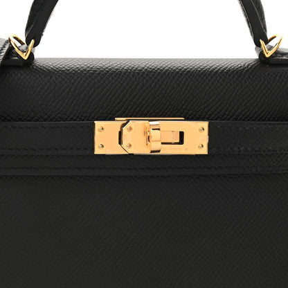 Hermes Epsom Mini Kelly Sellier 20 Black 8 of 11