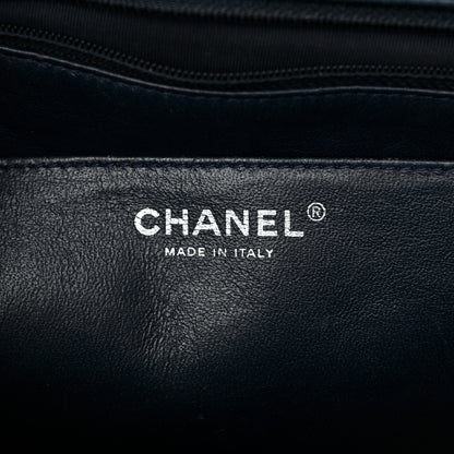 Chanel Patent Quilted Maxi Single Flap Blue 6 of 11