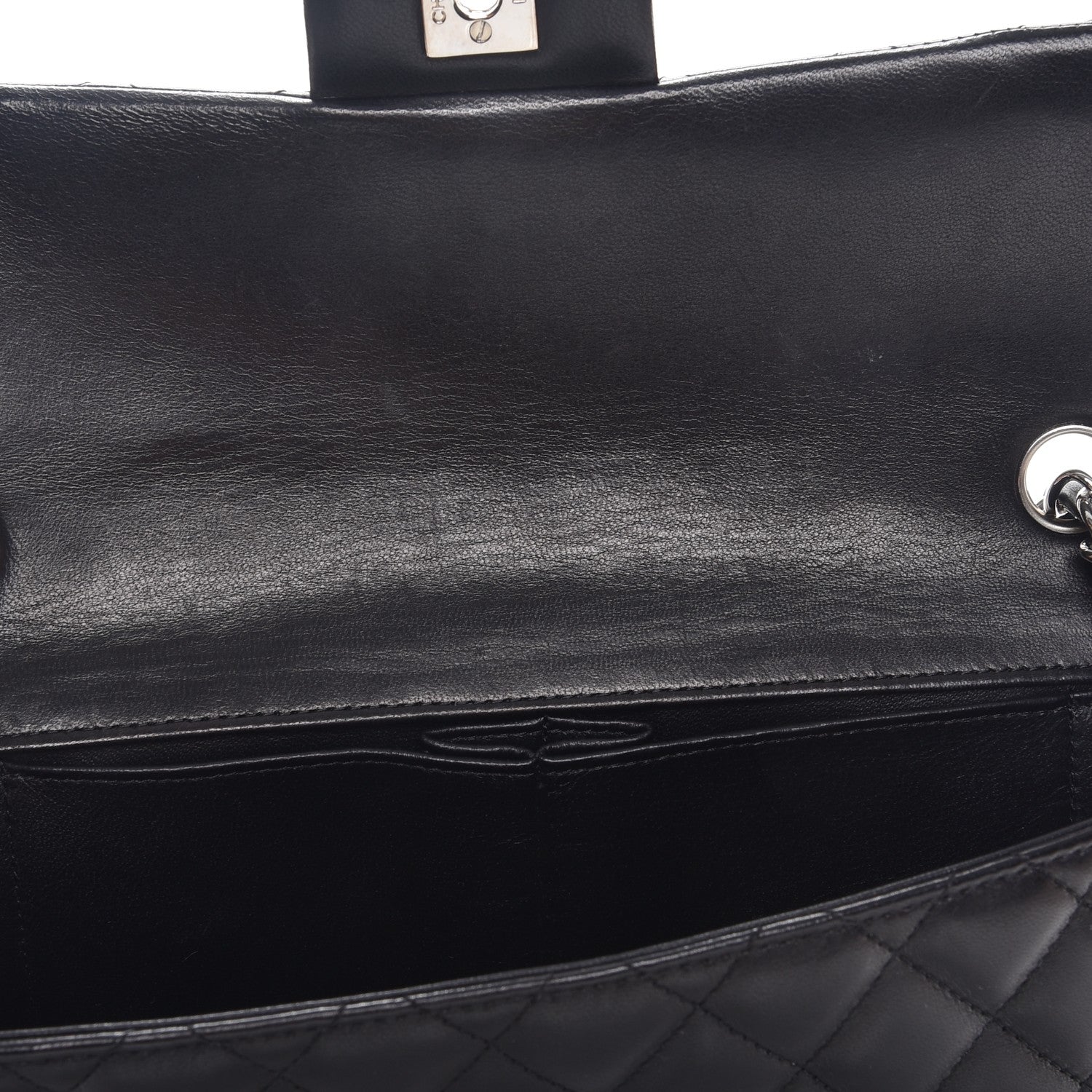 Chanel Lambskin Quilted East West Flap Black 7 of 10