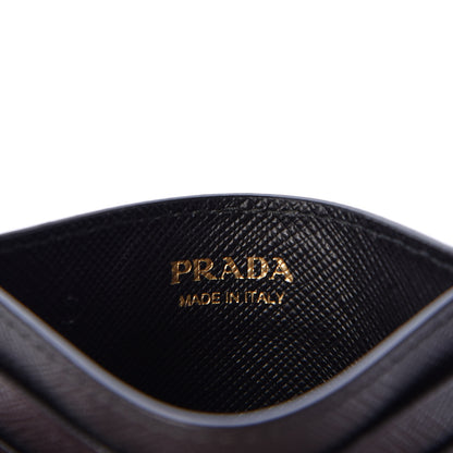 Prada Saffiano Lipstick Print Card Holder Black 4 of 7