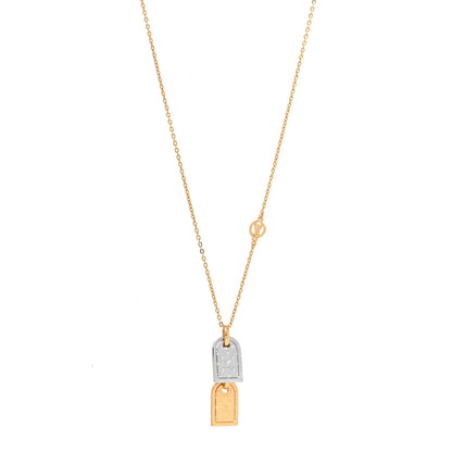 Louis Vuitton Nanogram Name Tag Necklace Gold 2 of 6