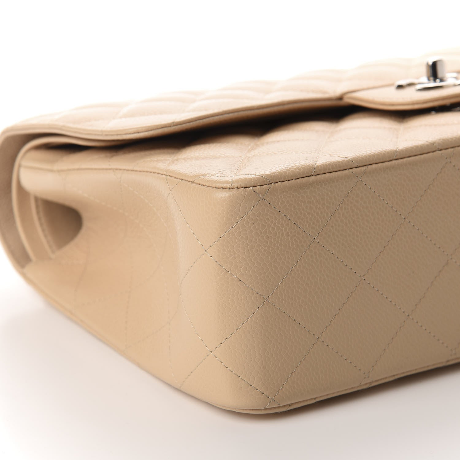 Chanel Caviar Quilted Jumbo Double Flap Beige Clair 5 of 11