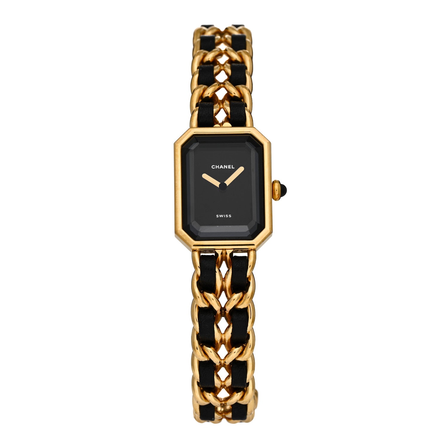Chanel Stainless Steel Lambskin 20mm Chain Premiere Quartz Watch Gold M 1 of 4