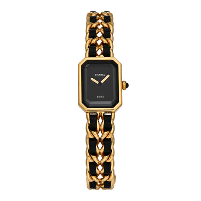 Chanel Stainless Steel Lambskin 20mm Chain Premiere Quartz Watch Gold M 1 of 4