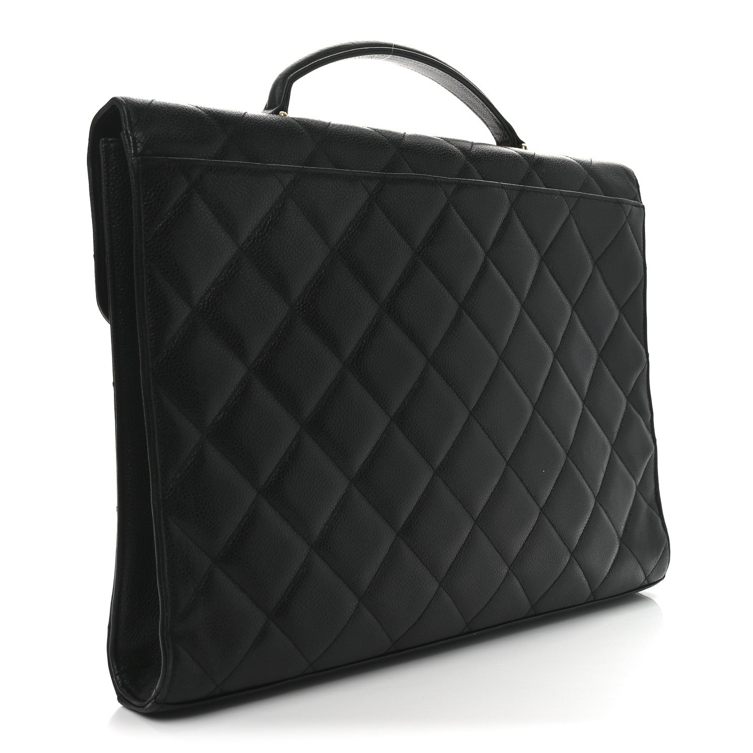 Chanel Caviar Quilted Briefcase Laptop Bag Black 3 of 10