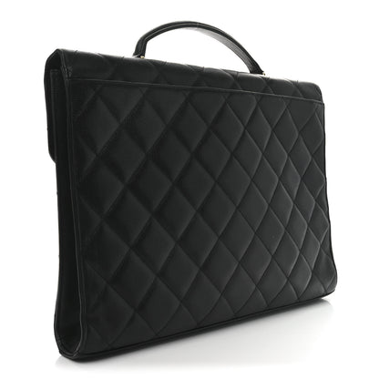Chanel Caviar Quilted Briefcase Laptop Bag Black 3 of 10
