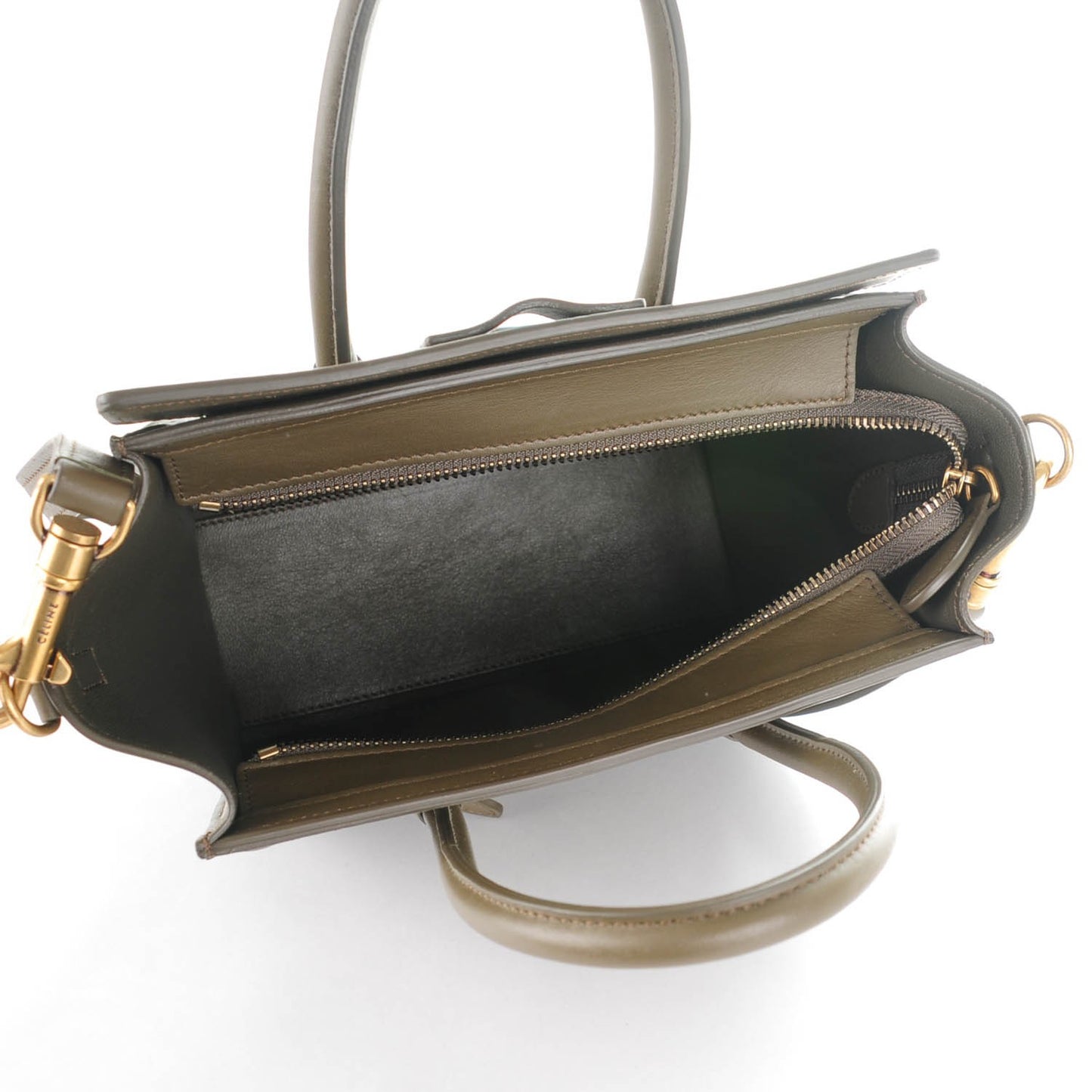Smooth Calfskin Nano Luggage Khaki