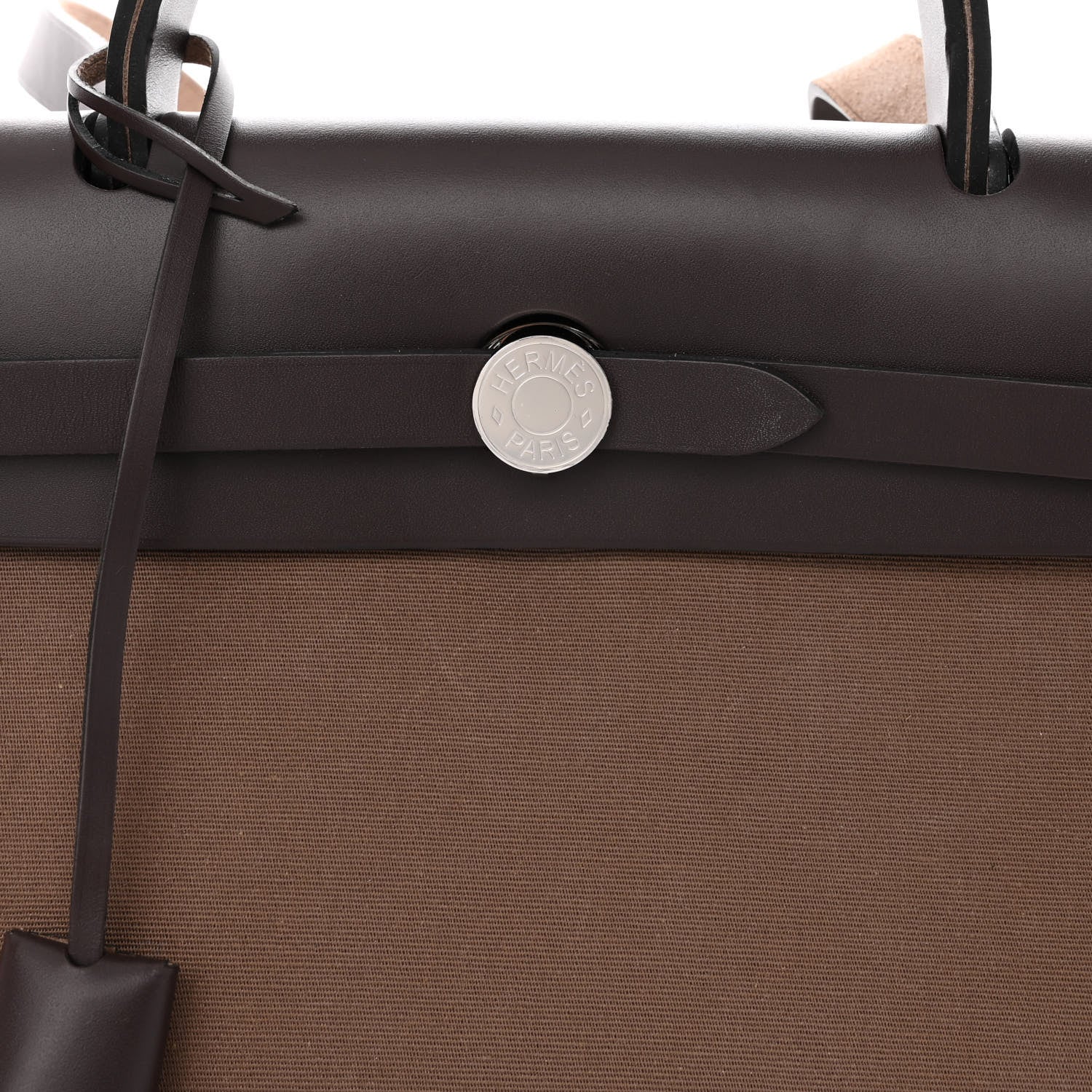 Hermes Vache Hunter Toile Herbag Zip Retourne 31 PM Etoupe Ebene 9 of 11