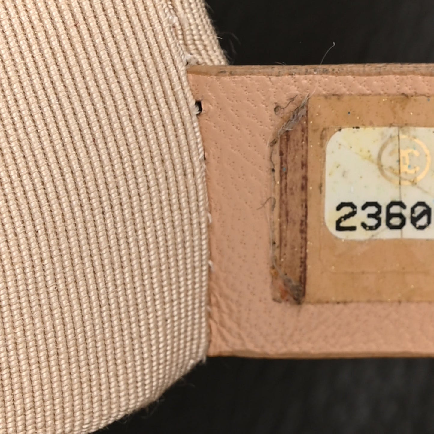 Grained Calfskin Quilted Medium Label Click Flap Bag Khaki