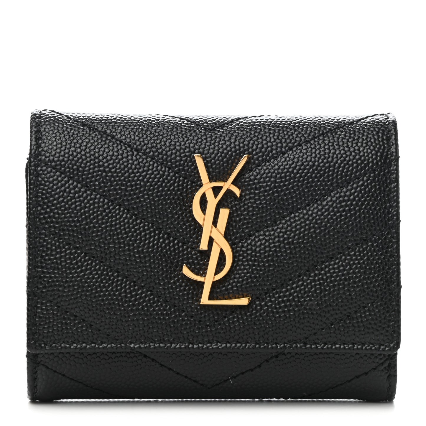 Grain De Poudre Matelasse Cassandre Monogram Slim Key Case Black
