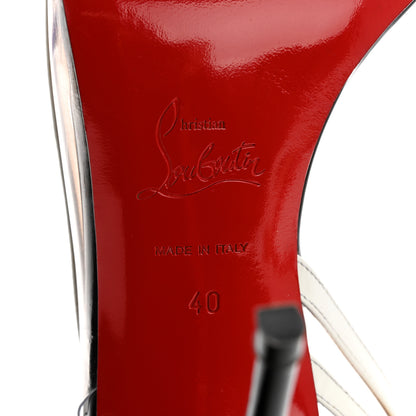 Christian Louboutin Patent PVC Paralili 100 Pumps 40 Gold Black White 8 of 8