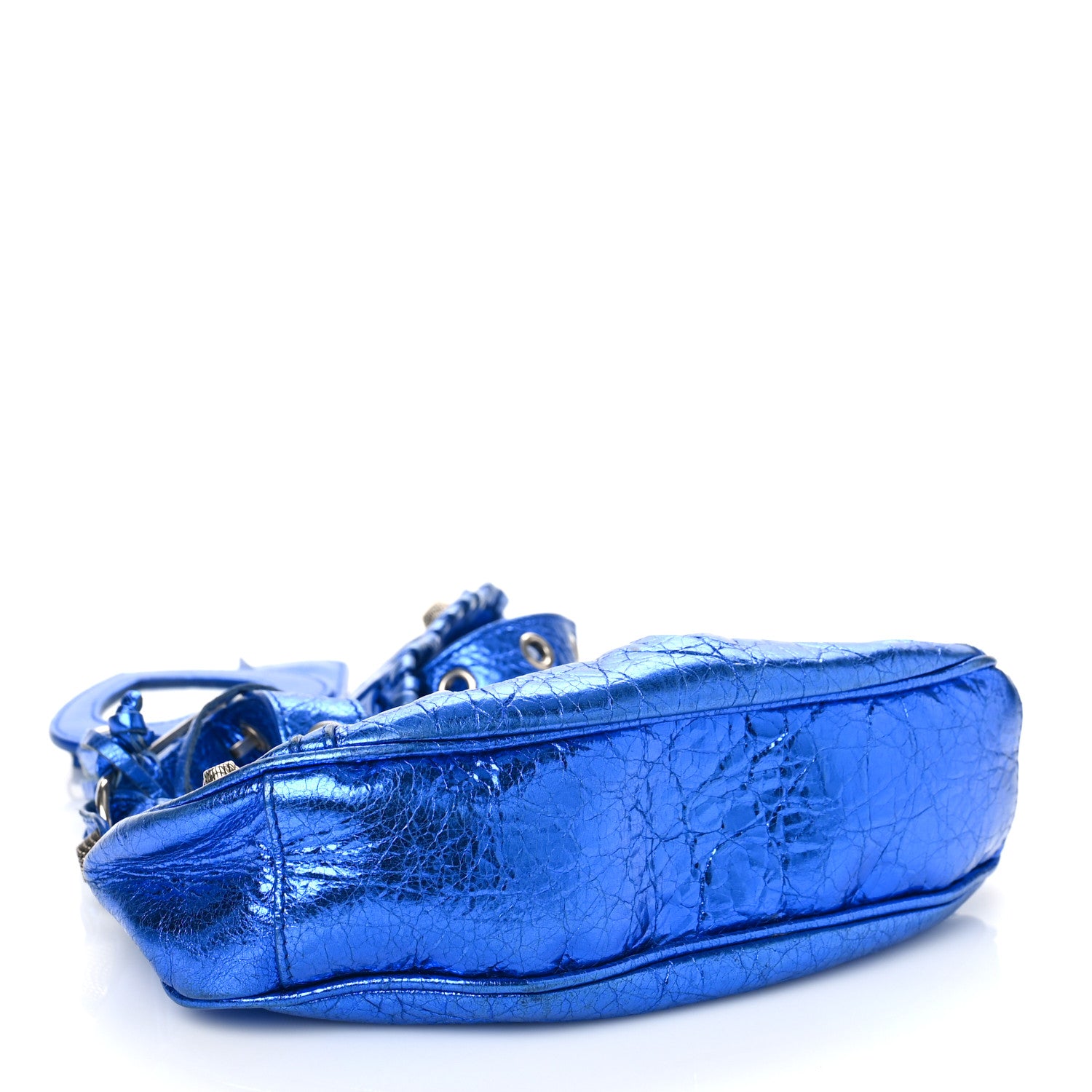 Balenciaga Metallic Arena Agneau Le Cagole Shoulder Bag XS Blue 4 of 8