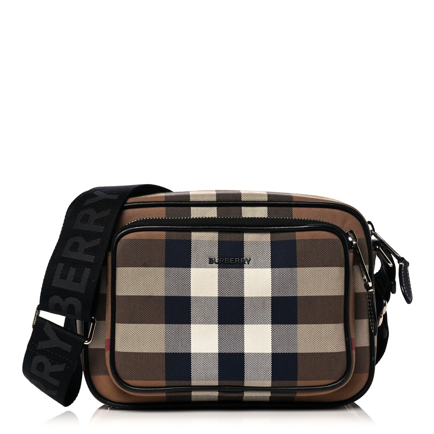 Burberry Calfskin Vintage Check Camera Bag Archive Beige 1 of 14