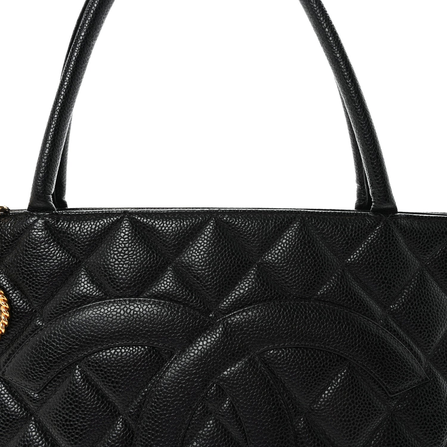 Chanel Caviar Quilted Medallion Tote Black 8 of 10