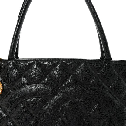 Chanel Caviar Quilted Medallion Tote Black 8 of 10